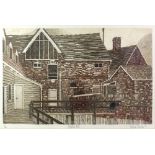 Valerie Thornton (British, 1931-1991), ‘Flatford Mill’. limited edition etching and aquatint in