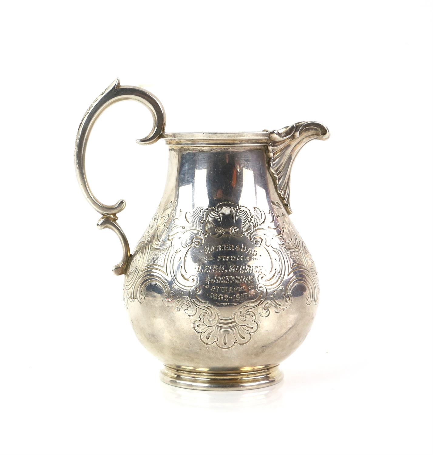 Ornate spouted 19th Century silver milk jug by Edward, Edward John and William Barnard, London 1840 - Image 4 of 6