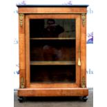 Early 20th century rosewood and marquetry inlaid pier cabinet with gilt metal mounts,