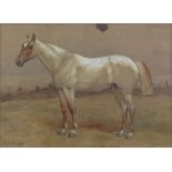 Attributed to John Dawson Watson RWS (1832-1892), Horse in a field, watercolour and pencil