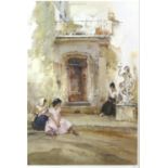 After Sir William Russell Flint, RA (Scottish, 1880-1969), Ancient Doorway Cordes, colour print,