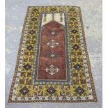 Turkish Melas Prayer Rug, 180cm x 114cm