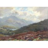 Robert Payton Reid (1859-1945) Highland landscape, oil on board, signed, 24cm x 34cm