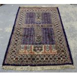 Cream ground Moro type double prayer mat, 185cm x 130cm