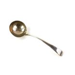 George III silver sauce ladle by Richard Crossley, London 1791