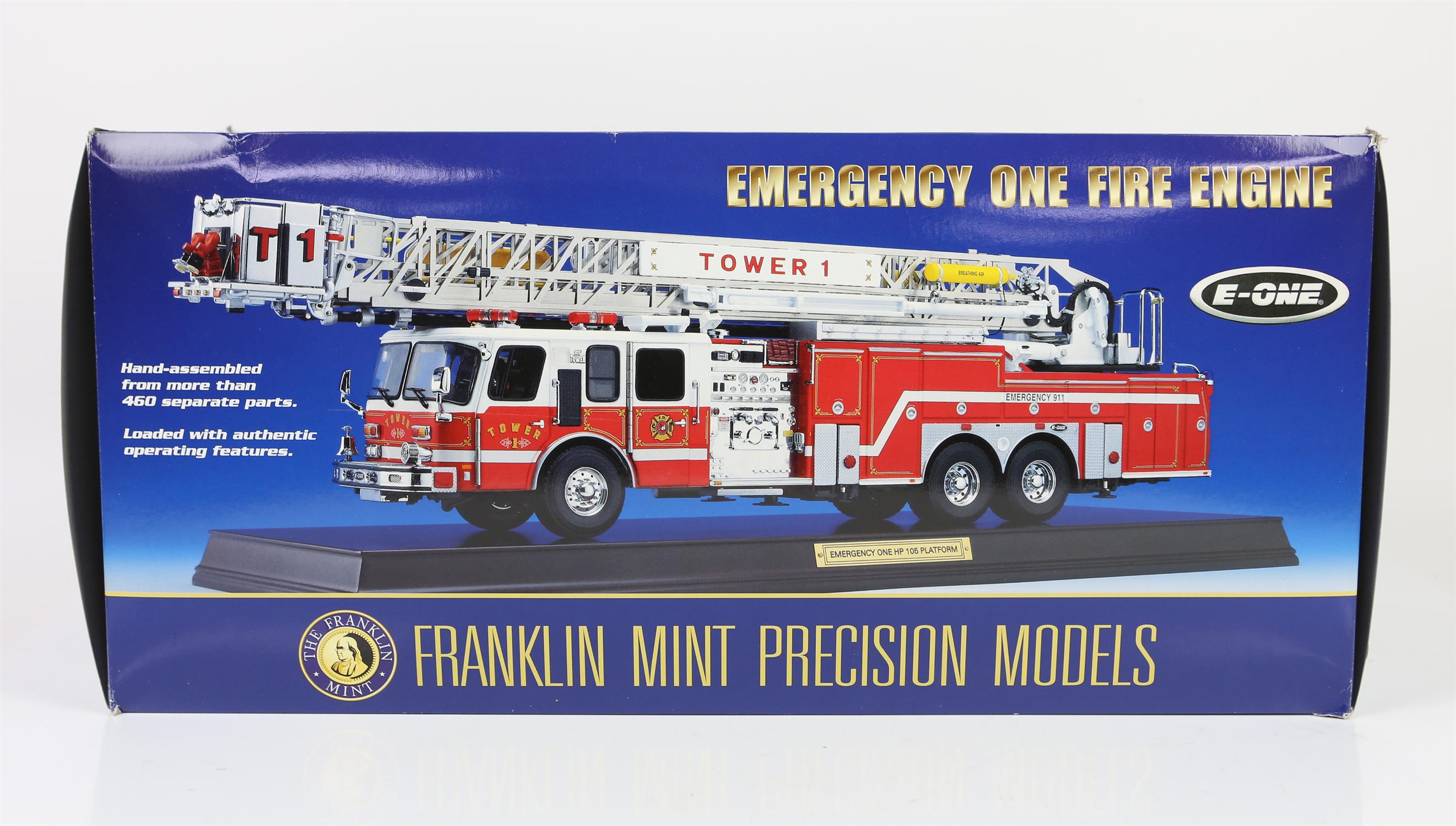Franklin Mint Emergency E-One Fire Engine, 1:32 scale, (boxed), - Image 2 of 2