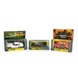 3 Corgi Die-cast toys including Batmobile 267, Charlie's Angels Custom Van 434 and The Saint Jaguar