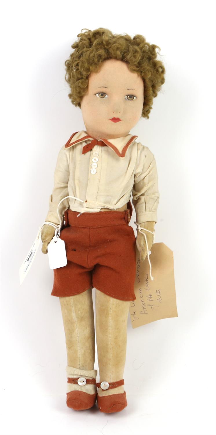 American Stuffed Novelty Company cloth doll, of Lenci type, 41cm high,