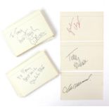 Autographs - 70+ signatures on album cards including Telly Savalas, Graham Chapman,