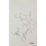 Adam Ant - Autograph page signed by the lead singer of Adam and the Ants , 13 x 21 cm.
