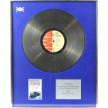 Deepest Purple - Platinum Disc presented to Colin Miles to recognise sales in the United Kingdom of