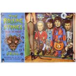 The Rolling Stones - Trick or Treat 1994 American tour poster, rolled, 28 x 18 1/2 inches.