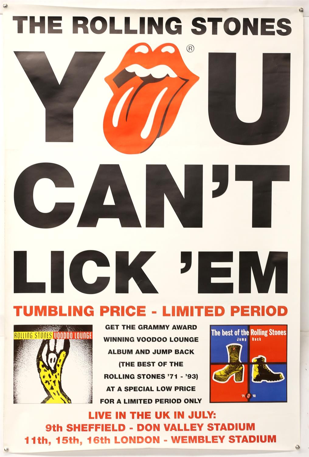 The Rolling Stones - Two Bus Stop music posters for Bridges to Babylon and You Can't Lick 'Em, - Image 5 of 6