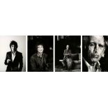 The Rolling Stones - Four silver gelatin prints of Ronnie Wood, Mick Jagger, Charlie Watts and
