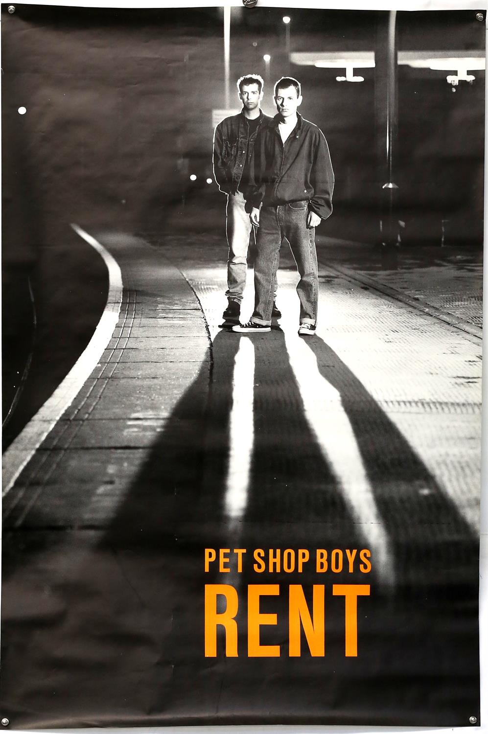 The Pet Shop Boys - promotional poster for the single Rent (1987), rolled, 40 x 60 inches. - Image 2 of 2