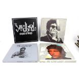 A group of 21 CD and vinyl box sets including Eric Clapton Crossroads, Bob Dylan Biograph,