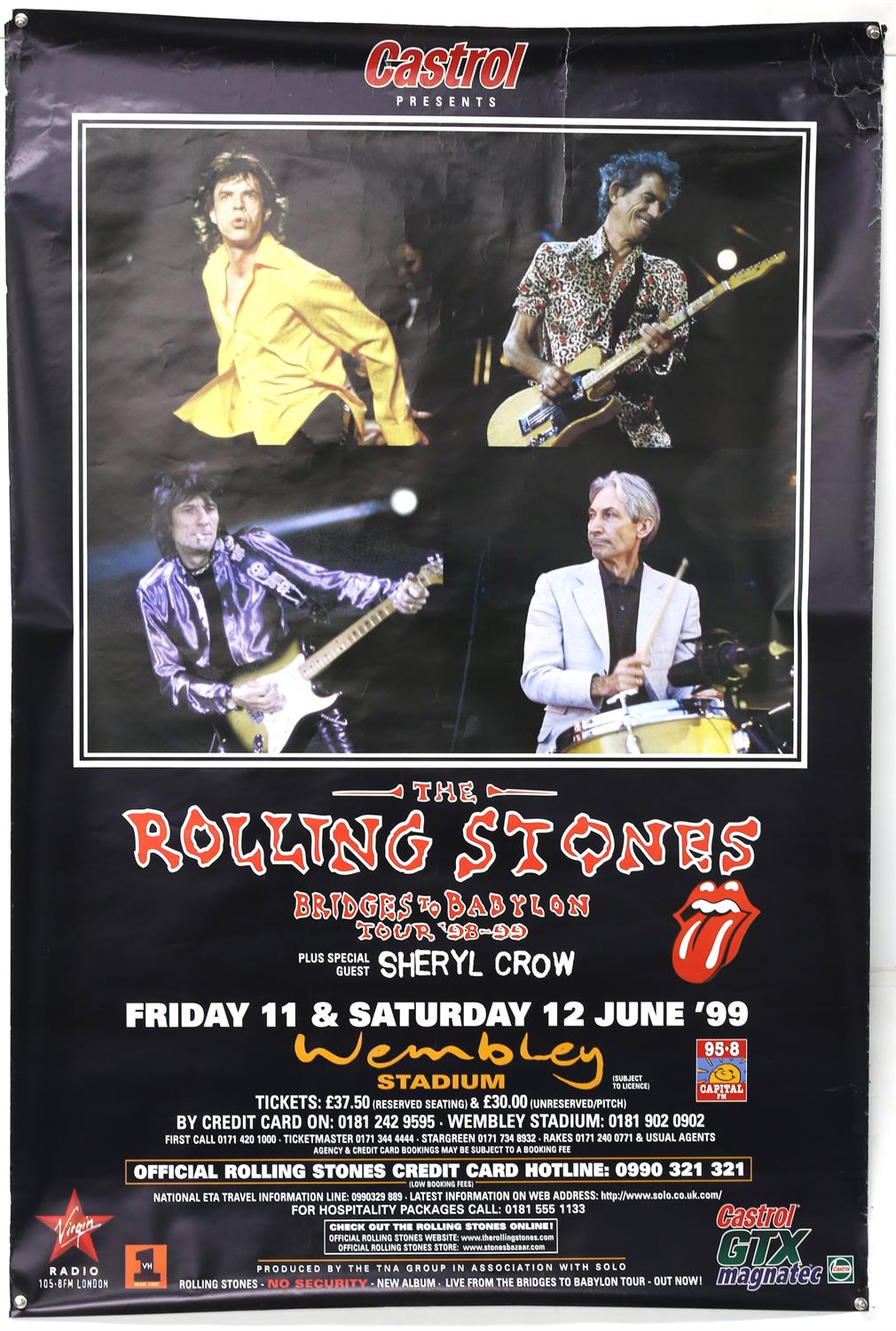 The Rolling Stones - Two Bus Stop music posters for Bridges to Babylon and You Can't Lick 'Em, - Image 4 of 6