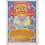 A group of 8 posters for the Summer of Love festival 30th and 40th anniversary celebrations in 1997