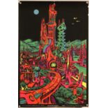 5 x 1960s/70s Psychedelic blacklight posters including Stars, artwork by Roberta Bell, 1968,