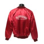 Blade Runner (1982) A burgundy satin baseball-style exclusive Crew jacket, with satin lining,