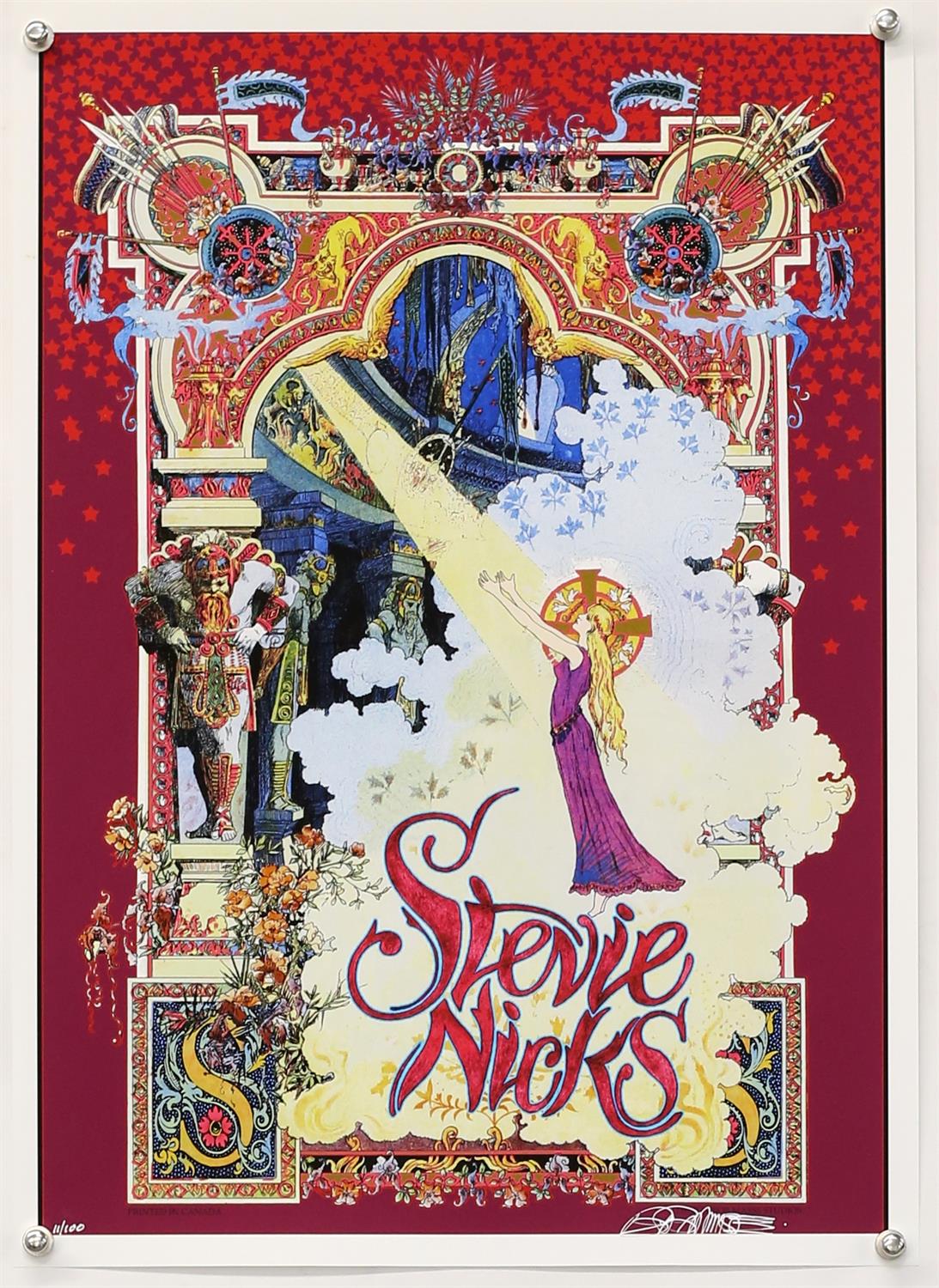 Fleetwood Mac interest - a group 8 of posters including a limited edition Stevie Nicks screen print