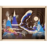 8 x 1960s/70s Psychedelic blacklight posters including Monster Rodger, Thirst Dragon,