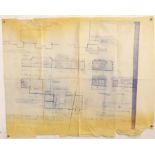 Force 10 from Navarone (1978) Part blueprint for a film set of Shroeder's German Head Quarters,