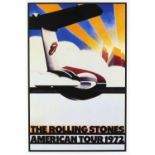 The Rolling Stones - American Tour 1972 poster (printed later), in mount and framed,