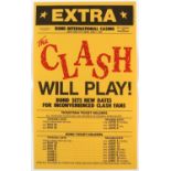 The Clash - Bond International Casino New York flyer 1981 (single fold), 8.5 x 14 inches and double