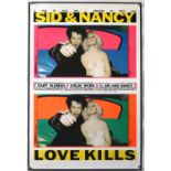 Sid & Nancy Love Kills (1986) One Sheet film poster, directed by Alice Cox, rolled, 27 x 40 inches.