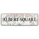 Eastenders - Albert Square signed by many members of the cast including Barbara Windsor (Peggy