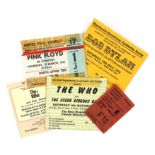 A group of 25 1970s concert tickets and stubs - including performances by Pink Floyd, Jethro Tull,