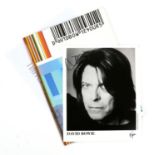 David Bowie - Hours Press Pack with photograph signed by Bowie for a Virgin Records employee in