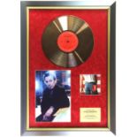 Bruce Springsteen - CD gold disc for Born in the U.S.A. A mounted and framed presentation disc,