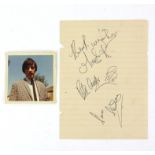 The Kinks - 1960s autographs, Mick Avory writing 'Best Wishes Mick A', Pete Quartz 'Pete' and Dave