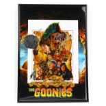 The Goonies (1985) autographed display hand signed by Corey Feldman, Sean Astin, Jeff Cohen and