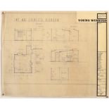 Young Winston (1972) Seven set plans and elevations belonging to Richard Attenborough of different