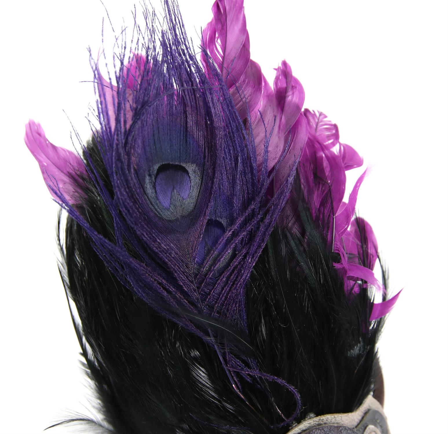 Lady Gaga - a purple feather headdress from the Monster Ball tour, 2009 - 2011, Bedford Falls - Image 4 of 6