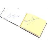 Autographs - Album containing approx. 50 signatures, including Stirling Moss, Virginia Wade,
