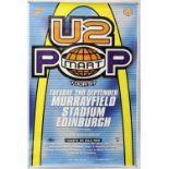 U2 Pop Mart (1997) Tour poster, Murrayfield, Edinburgh, 2nd Sept 1997, rolled, 40 x 60 inches.