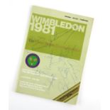 Tennis - Wimbledon 1981 programme from 4th July signed to the front cover (some also inside) by