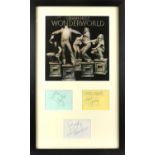 Uriah Heep - A signed presentation display, with a signed pages under an album cover for