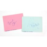 Doctor Who - Two autographs of Jon Pertwee and Bernard Cribbins, each 4 x 5.5 inches (2).