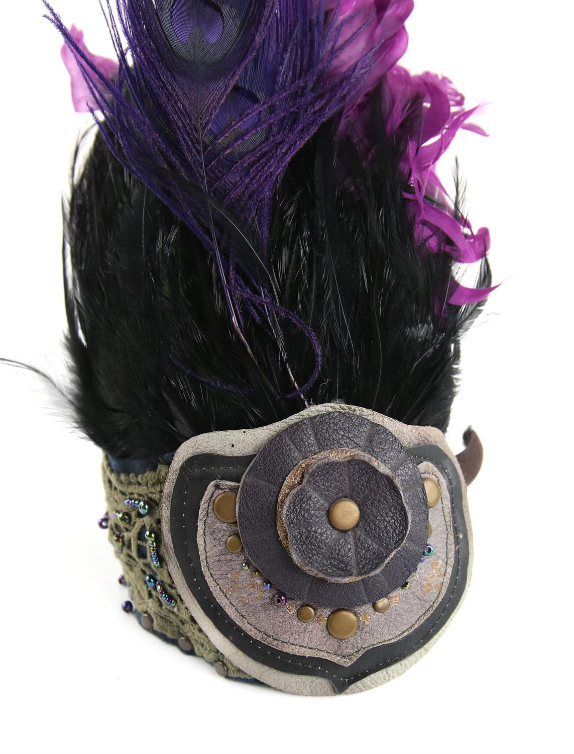 Lady Gaga - a purple feather headdress from the Monster Ball tour, 2009 - 2011, Bedford Falls - Image 5 of 6