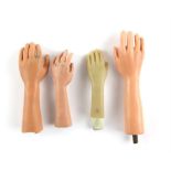 Gerry Anderson Puppet hands made for Captain Scarlet / Joe 90 / Secret Service - Collection of four
