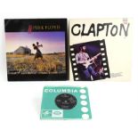Pink Floyd and Eric Clapton - two 12 inch vinyls, Clapton withdrawn record, RSO 2479-702,