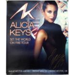 Alicia Keys - poster for the Set the World on Fire tour performance at Manchester Arena,