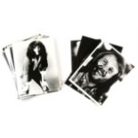 70 Music related black and white 10 x 8 stills including Sting, David Bowie, Abba, Roxy music,