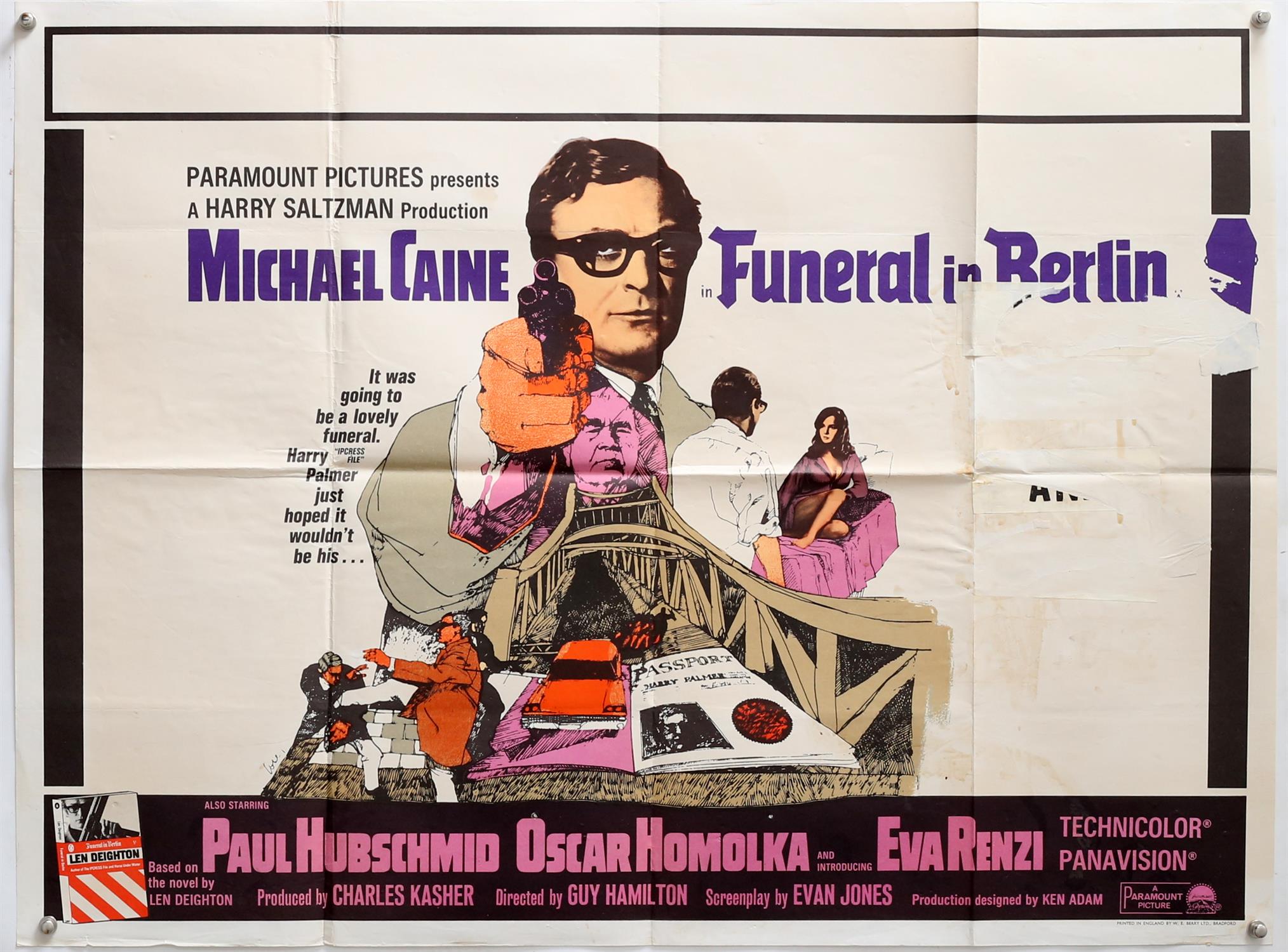 20 British Quad film posters including Funeral in Berlin, The Night of the Generals,