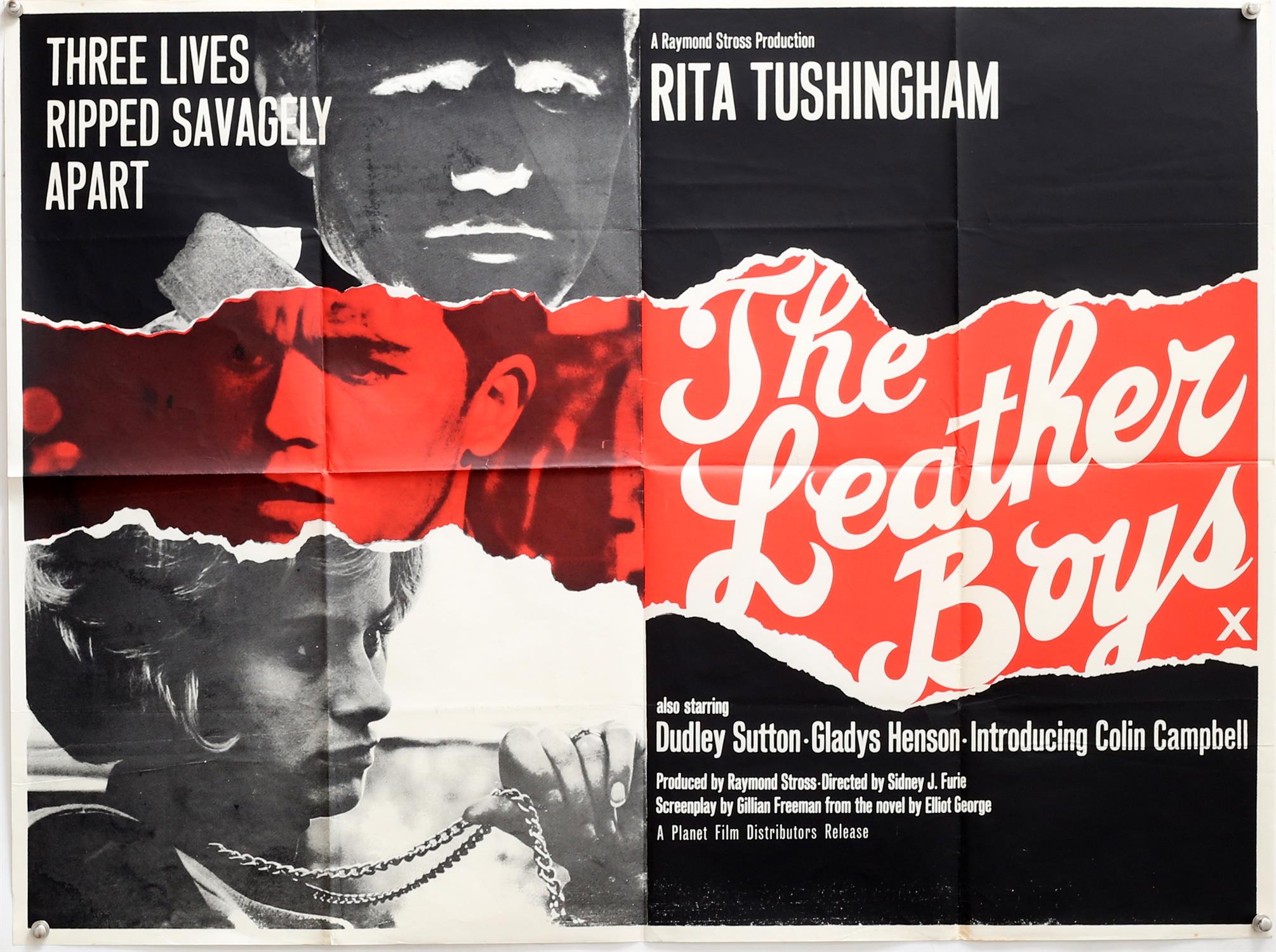 The Leather Boys (1964) British Quad film poster, British Drama starring Rita Tushingham, folded,